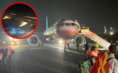 Avión de Frontier Airlines provoca terror a pasajeros; perdió una rueda en pleno aterrizaje forzoso  | VIDEO