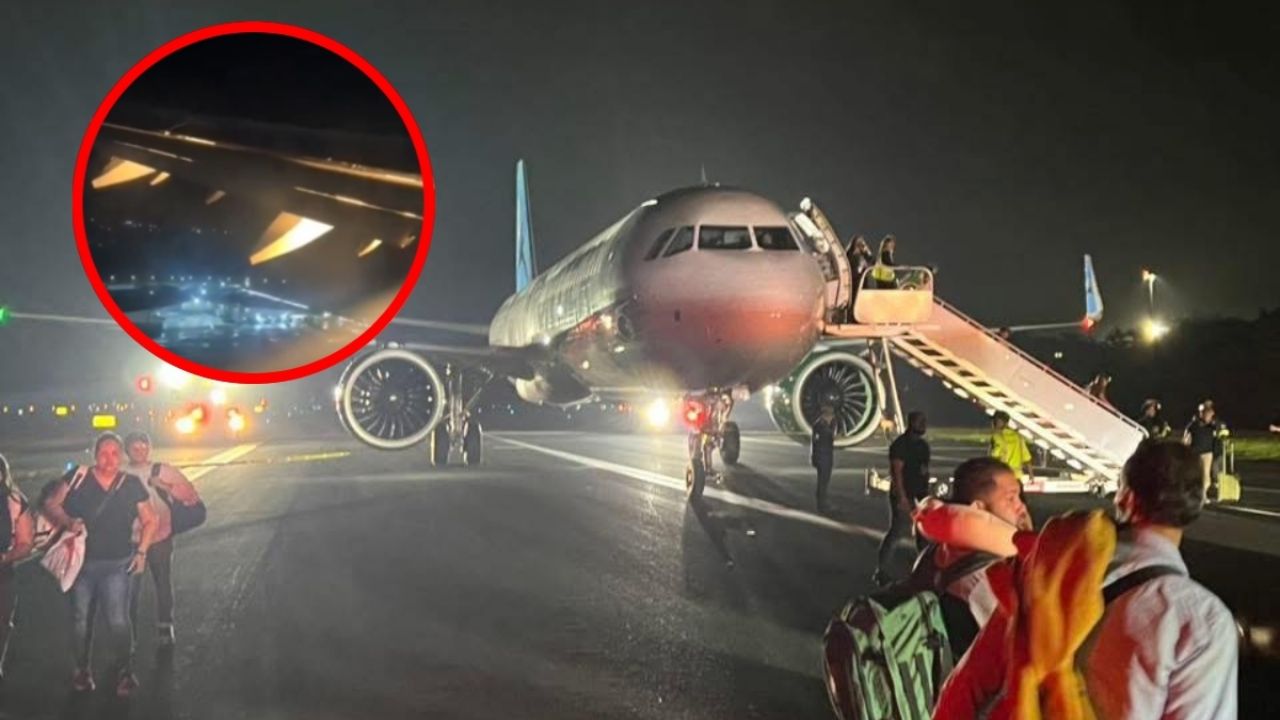 Avión de Frontier Airlines provoca terror a pasajeros; perdió una rueda en pleno aterrizaje forzoso  | VIDEO