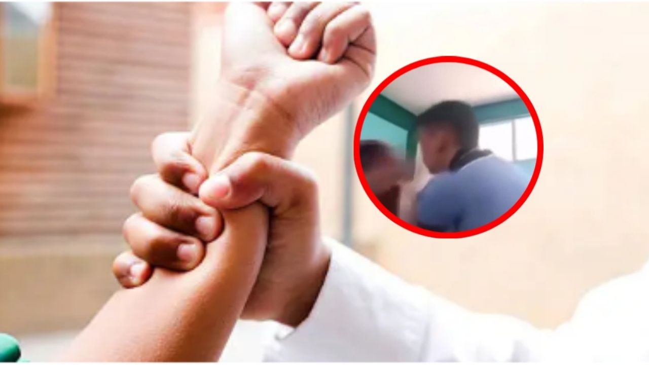 Captan a alumno golpeando a una compañera en pleno salón de clases: VIDEO
