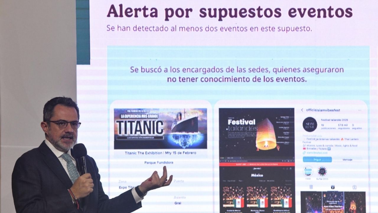 Profeco alerta a las personas consumidoras por eventos falsos