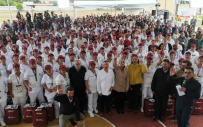 Suscriben Secretaría de Bienestar y el ISSSTE convenio para Salud Casa por Casa; Presidenta de México firma como testigo